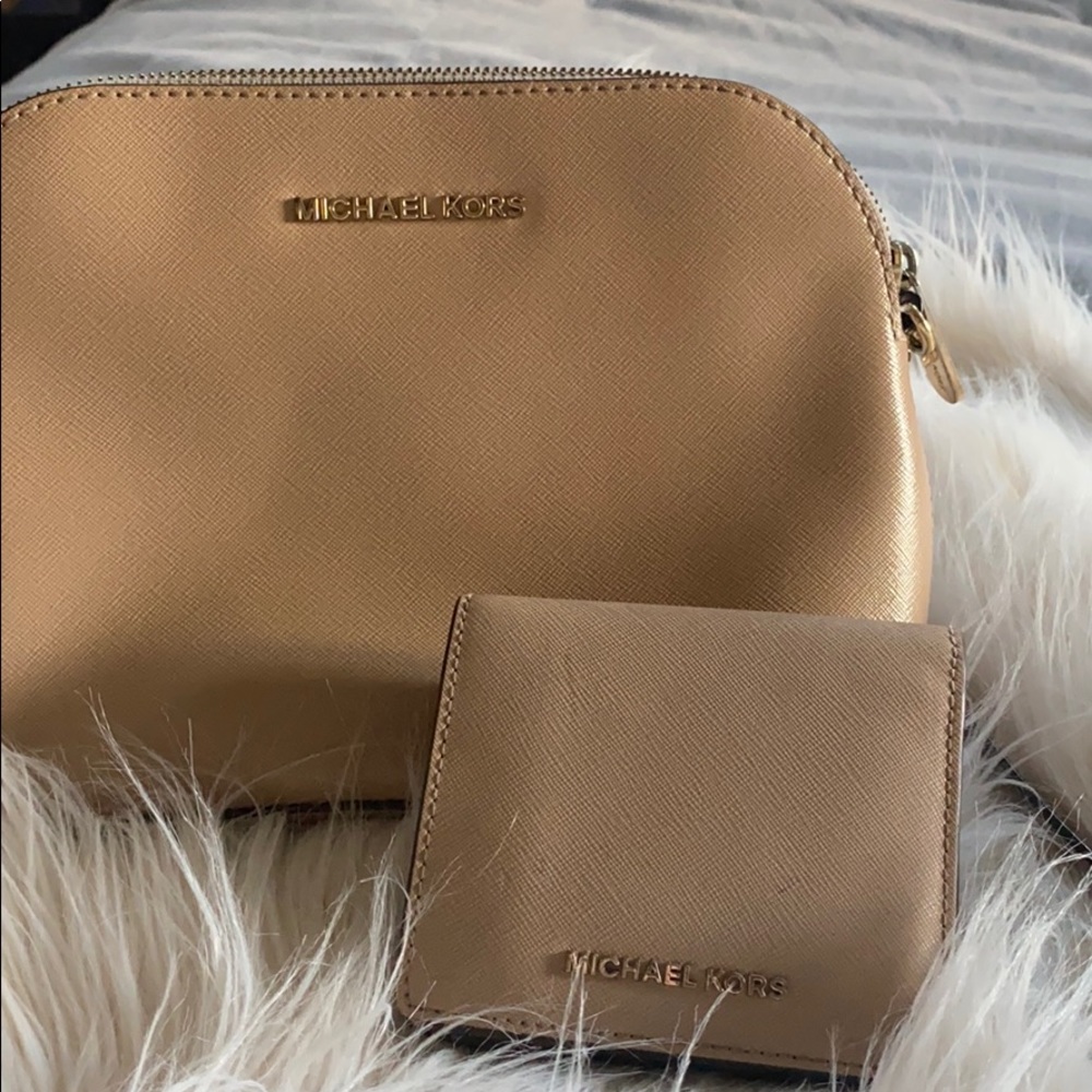 Michael Kors crossbody and matching wallet